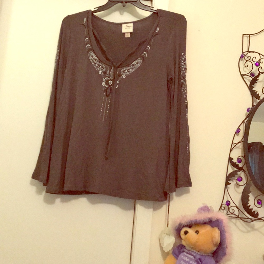 Knox Rose top with embroidery